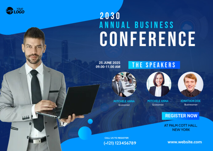 Plantilla De Business Conference Banner Template PosterMyWall plantilla-de-business-conference-banner-template-postermywall