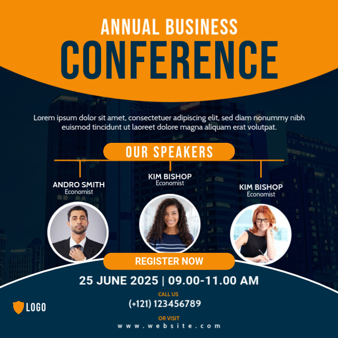 Business Conference Banner Template Publicação no Instagram