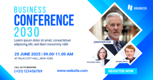 Business Conference Banner Template Изображение, которым поделились на Facebook