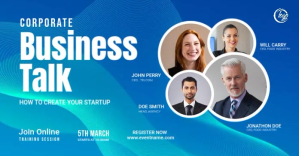 Business conference Banner template Изображение, которым поделились на Facebook