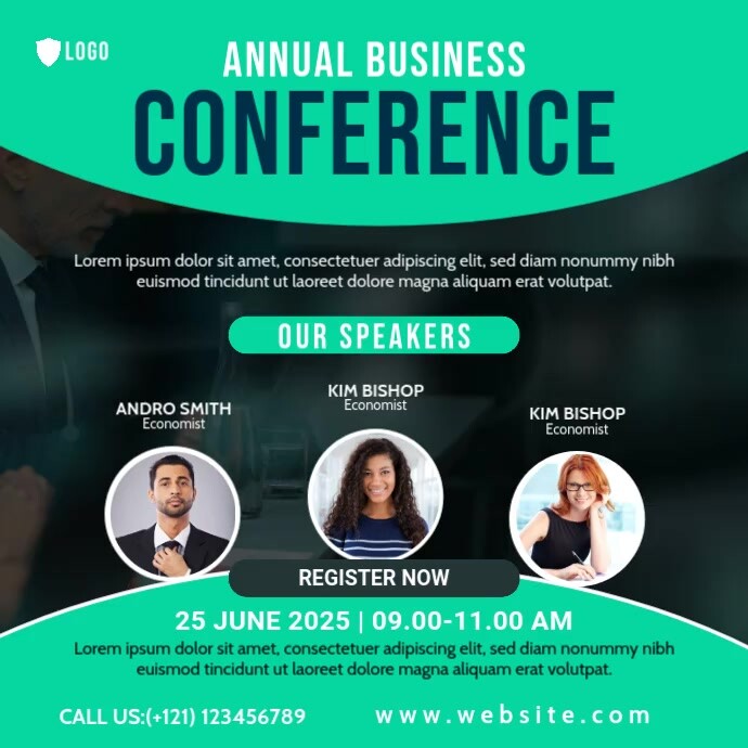 Business Conference Banner Template Publicação no Instagram