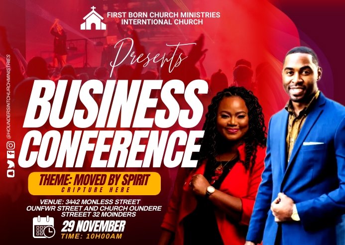 Conference Postcard Design business conference Template | PosterMyWall