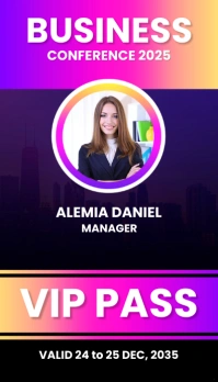 Business conference นามบัตร template