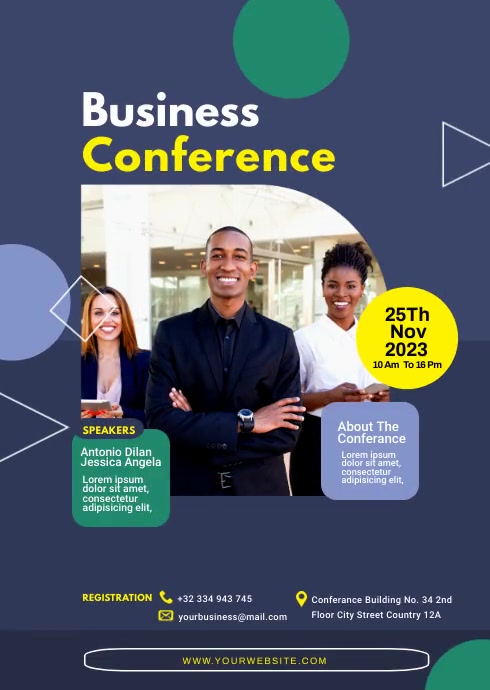 BUSINESS CONFERENCE A6 template
