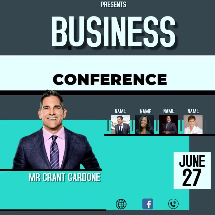 BUSINESS CONFERENCE EVENT AD Template | PosterMyWall