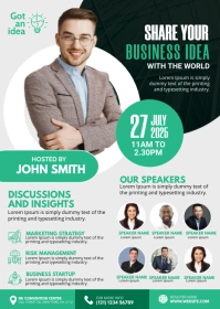 Business Conference Flyer A6 template