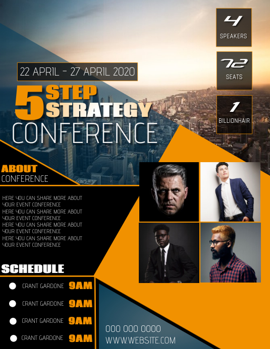 Business conference flyer template