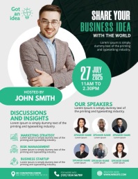 White Business Idea Workshop Flyer Template