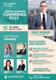 business Conference flyer design A4 template