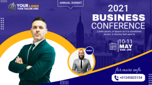 business conference flyer design Digital Display (16:9) template