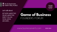Business Conference Founders Forum Congress Facebook Cover Video (16:9) template