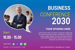 Business conference post Label template