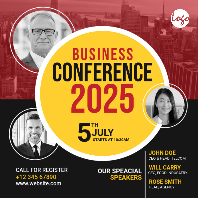 Business Conference Post Design Template | PosterMyWall