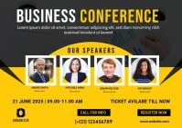 Business Conference Postcard Banner Template 明信片
