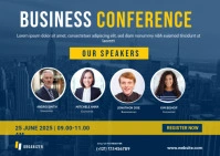 Business Conference Postcard Banner Template Postal