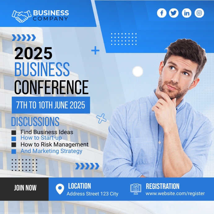 Business Conference Poster AD Template | PosterMyWall