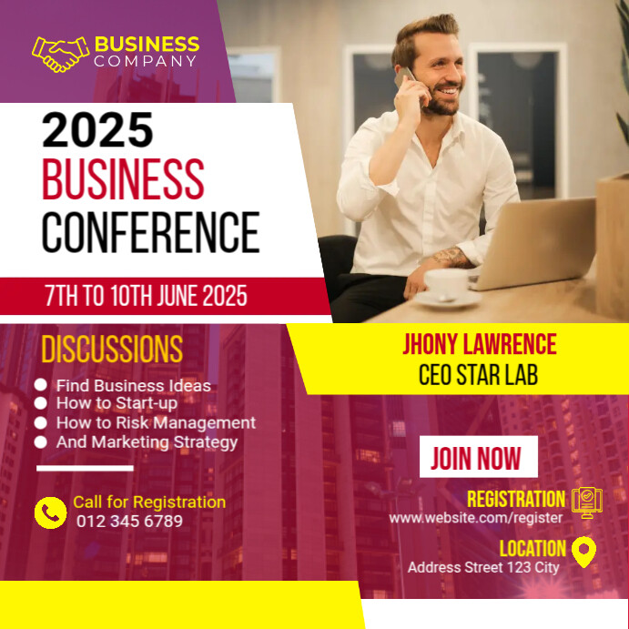 Business Conference Poster ADS Template | PosterMyWall