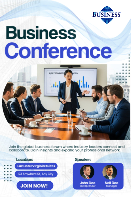 Business Conference Poster Póster template