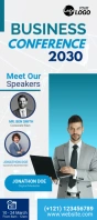 Business Conference Talk Rack card Tarjeta de estantería template
