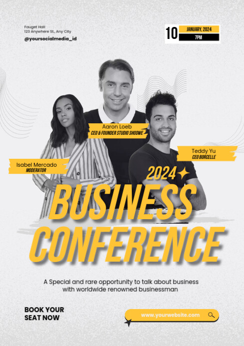 business conference template A4