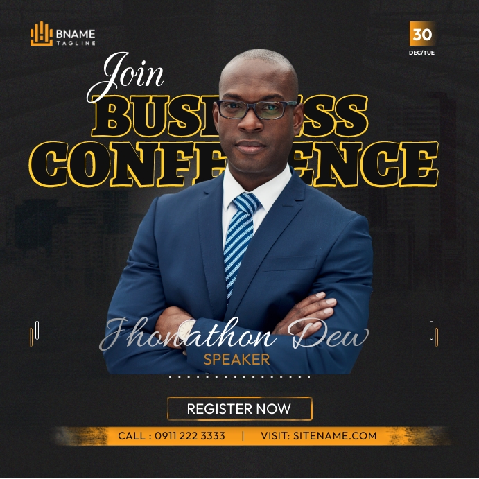 Copy of Business Conference Template PosterMyWall