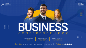 Business conference twitter post design template