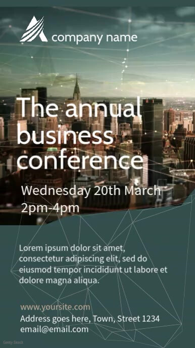 Business Conference Video Ad template | PosterMyWall