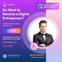 Business Conference Webinar, Event Flyer Quadrat (1:1) template