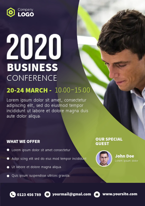 Conference Program Ad Examples Business Conferences Ads Template | PosterMyWall