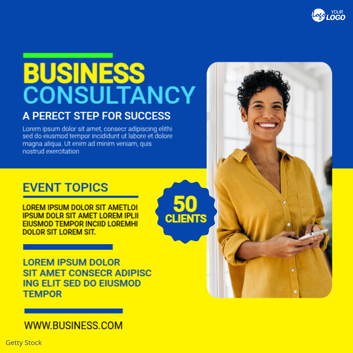 Business Consultancy Service Post Template | PosterMyWall