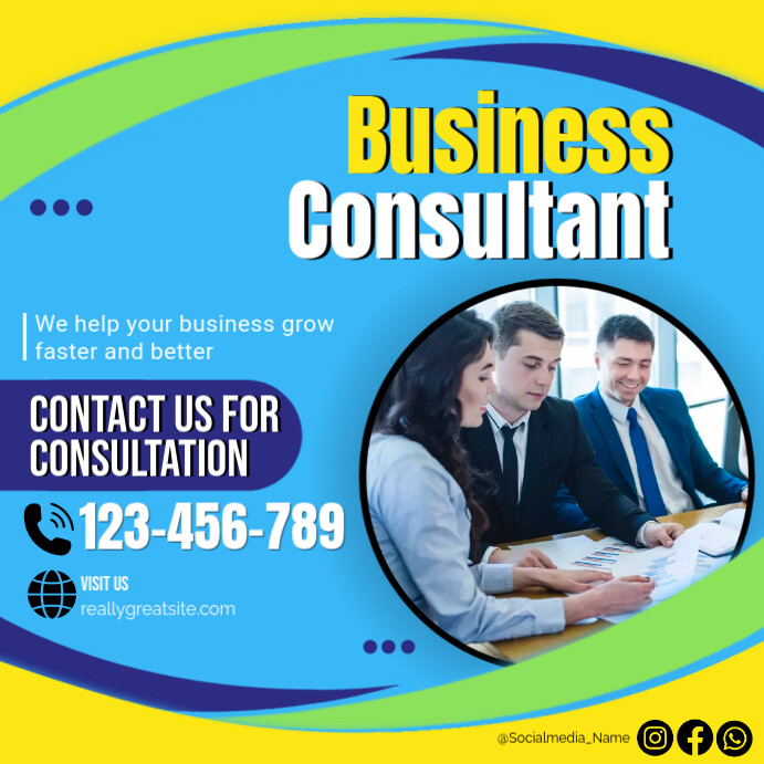 BUSINESS CONSULTANT Template PosterMyWall