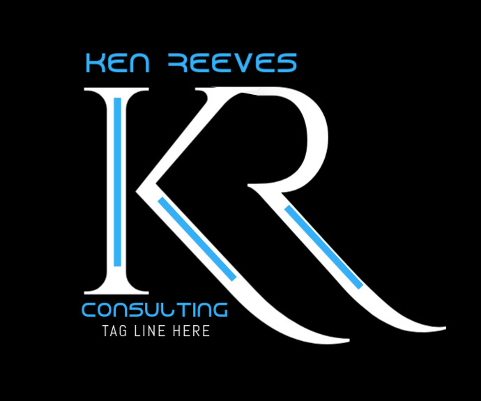 Business consulting logo black medium rectangle Persegi Panjang Sedang template