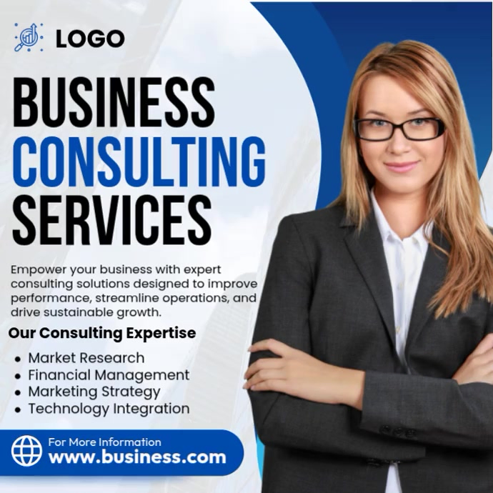 Business Consulting Services Template | PosterMyWall