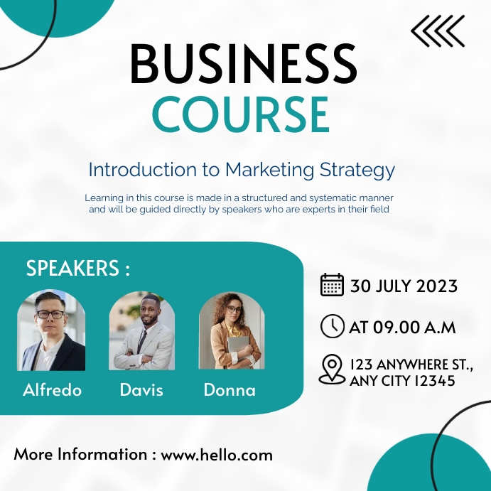 Business Course Template | PosterMyWall