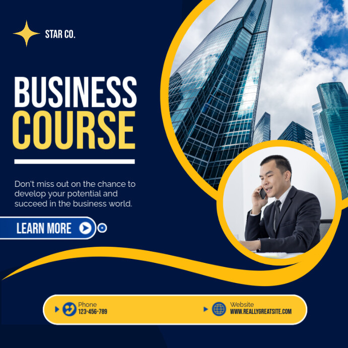 BUSINESS COURSE Template | PosterMyWall