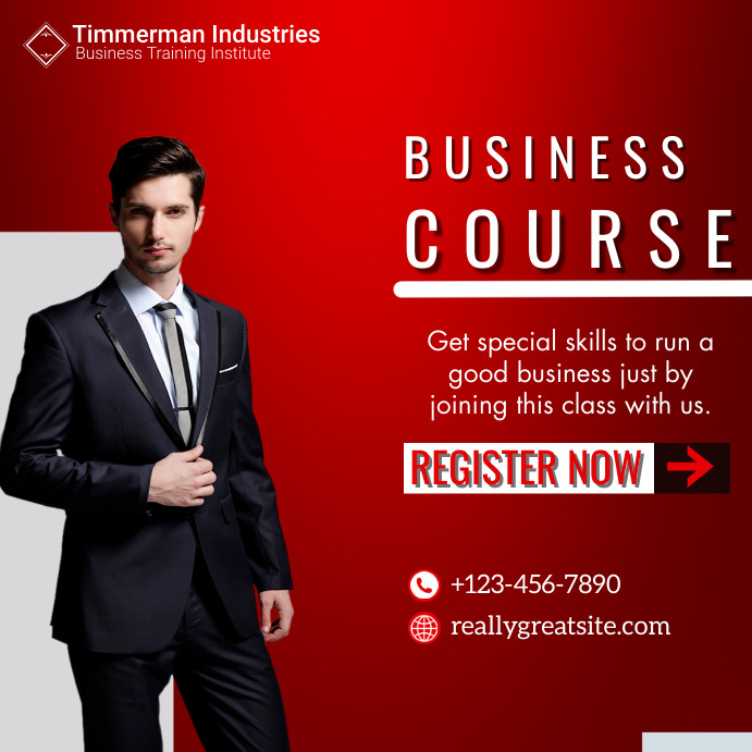 Plantilla de Business Course Template | PosterMyWall
