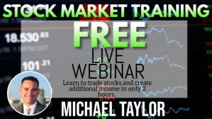 Grey Stock Market Webinar Facebook Cover Video Template