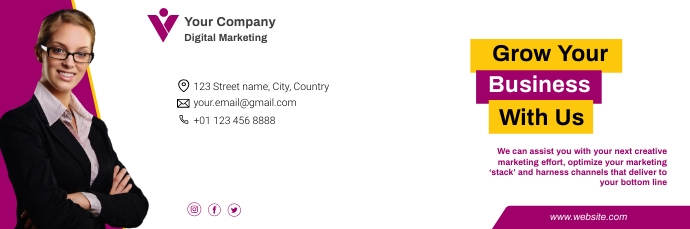 Email Header Inquiry Copy of Business Email Header template | PosterMyWall