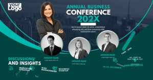 Business Event | Conference Ad Gedeelde afbeelding op Facebook template