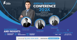 Business Event | Conference Ad Изображение, которым поделились на Facebook template