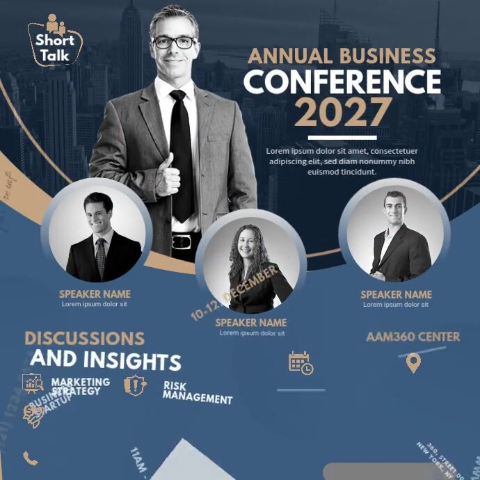 Business Event | Conference Advert Template | PosterMyWall