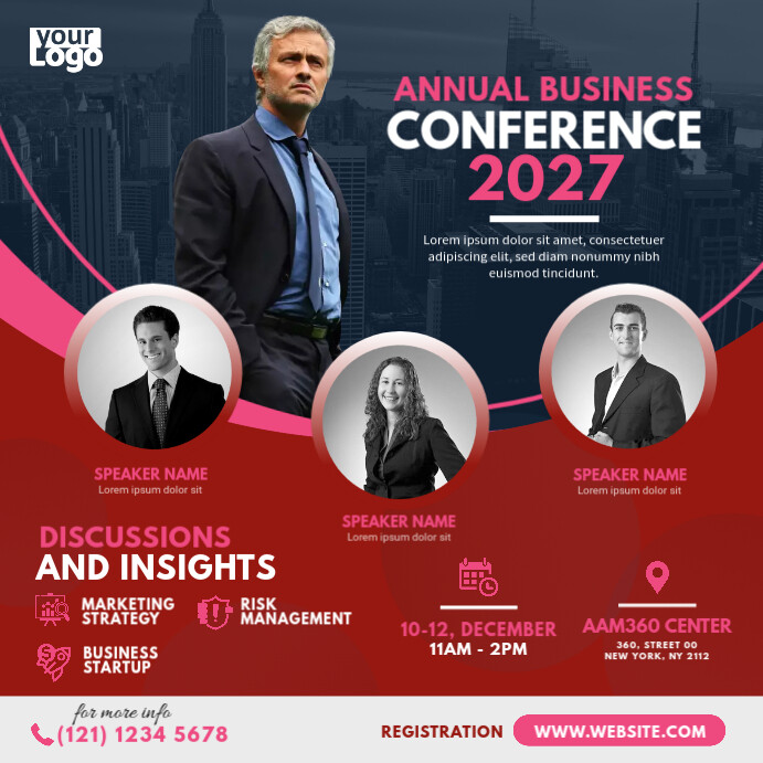 Event Advert Examples Business Event | Conference Advert Template | PosterMyWall