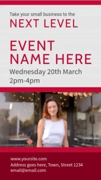 Business Event Video Ad Template Ekran reklamowy (9:16)