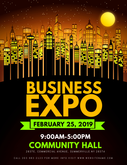 Business Expo Flyer Рекламная листовка (US Letter) template