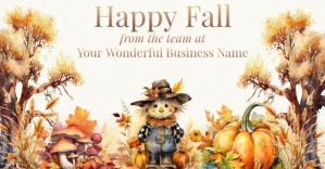 Biały Fall Greetings Facebook Gedeelde Prent Template