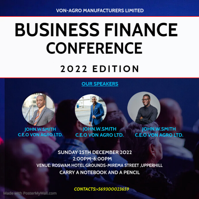 business finance conference template | PosterMyWall