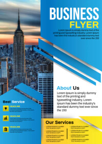 蓝色 Business Flyer A5 Template