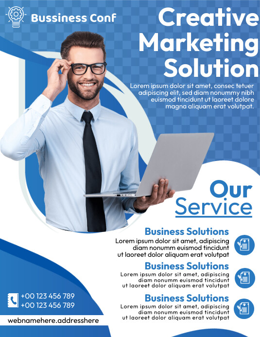 Blue Business Flyer Flyers Template | PosterMyWall