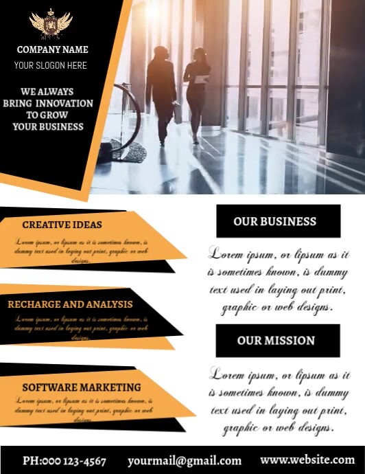 BUSINESS FLYER TEMPLATE Volante (Carta US)