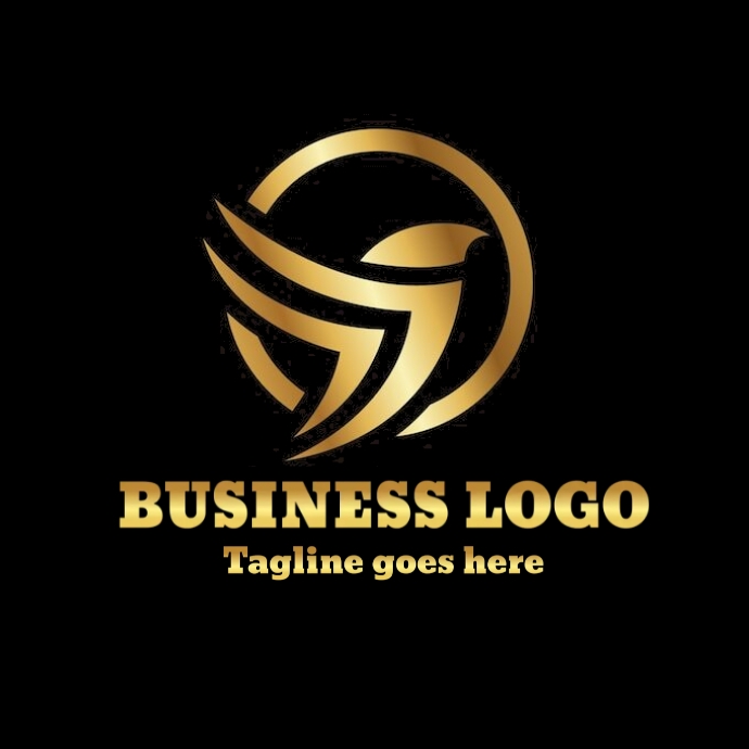 Business golden logo, golden logo Logotyp template
